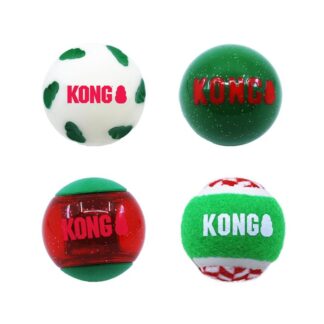 KONG Julleksak Occasions Balls 4p Flerfärgad M 6cm