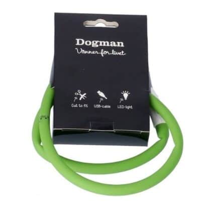 dogman ledhalsband silikon grön