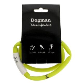 dogman ledhalsband silikon gul