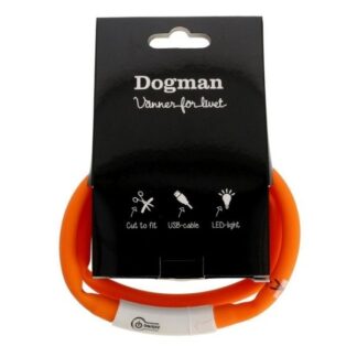 dogman ledhalsband silikon orange
