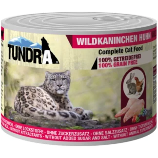 Tundra våtfoder till katt 6x200g – vildkanin & höna