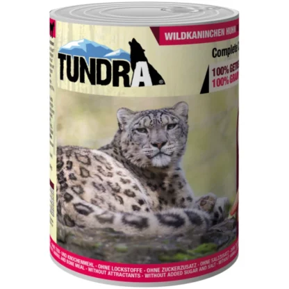 Tundra våtfoder till katt 6x400g – vildkanin & höna