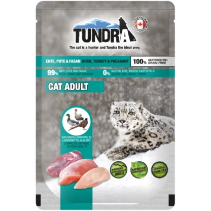 Tundra våtfoder till katt storpack 16x85g – anka, kalkon & fasan