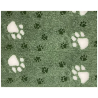 Hundfäll – Grön med vita tassar
