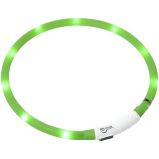 Blinkhalsband "Visio", USB-laddning - Grön