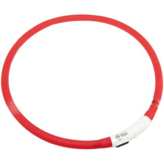 Blinkhalsband "Visio", USB-laddning - Röd