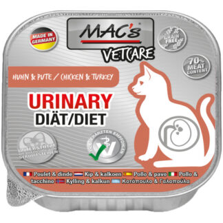 Macs Katt Vetcare Urinary Kalkon-Kyckling Storpack 16x100g