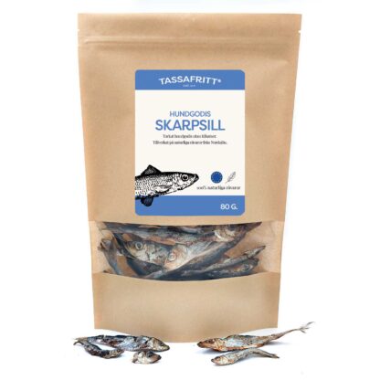 TassaFritt Naturligt-Hundgodis-Skarpsill-80-gram