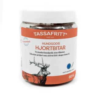 TassaFritt frystorkat hundgodis hjort - 80g