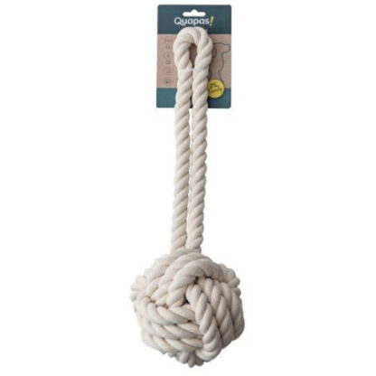 Flossrepboll med handtag XL - Naturvit