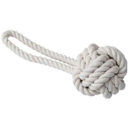 Flossrepboll med handtag XL - Naturvit