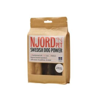 Njord Pet Svenskt Hundtugg - Nötrulle Medium 3-pack