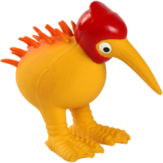 Kiwifågel i latex med röd hjälm