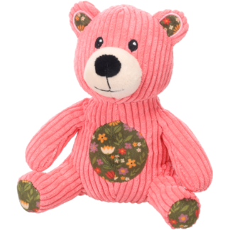 Nalle i manchester med blommiga detaljer